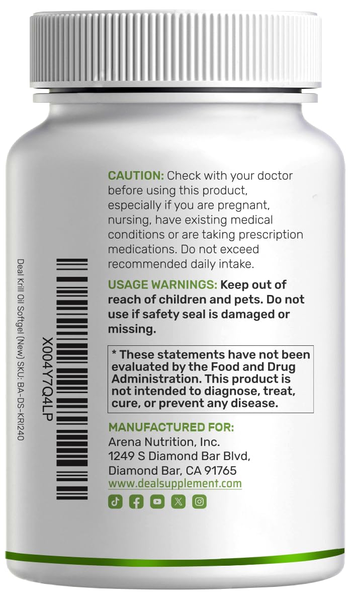 DEAL SUPPLEMENT Antarctic Krill Oil Softgels, 240