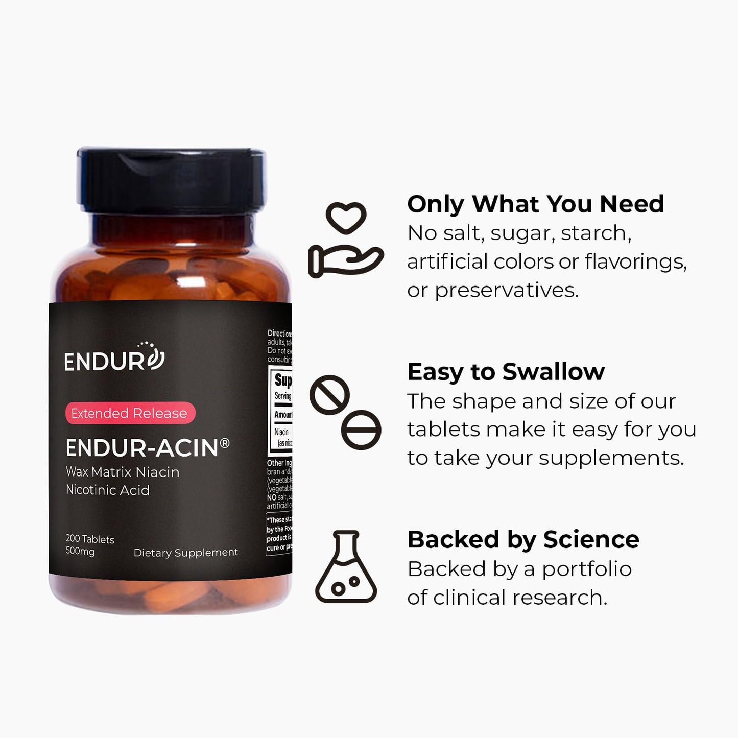 Endurance Products ENDUR-ACIN Niacin B3 ER 250 mg Tablet 200 Count