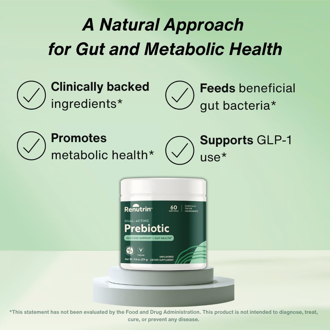 Renutrin Dual-Acting Prebiotic Powder 6.8 Ounce