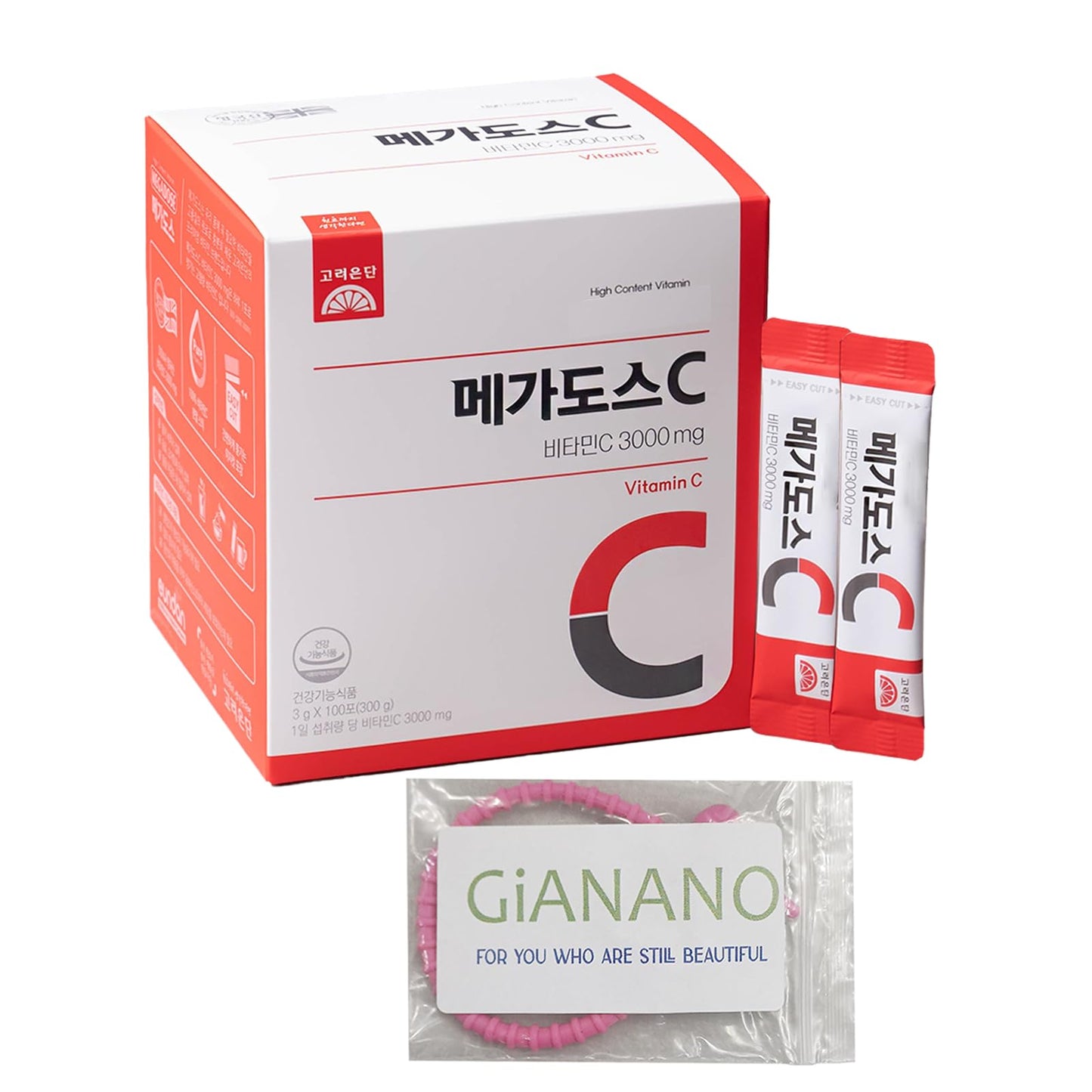 GIANANO Korean Vitamin C Powder Stick, 100 Packets