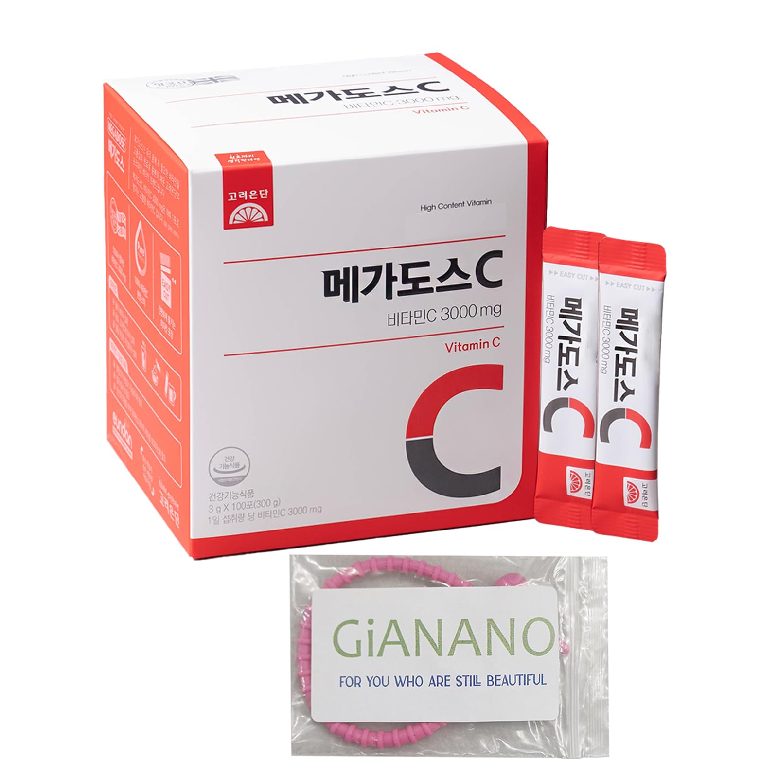 GIANANO Korean Vitamin C Powder Stick, 100 Packets