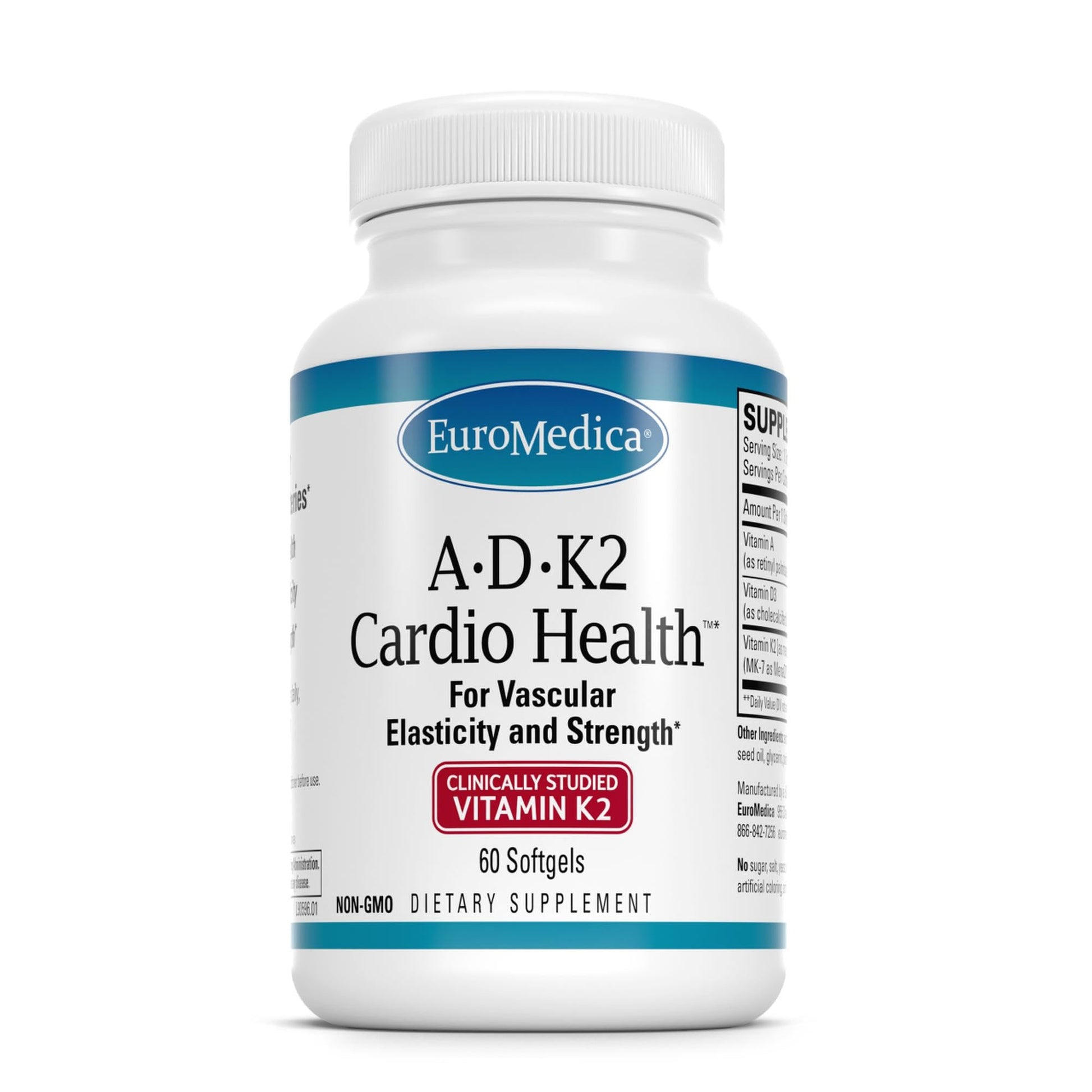 EuroMedica A•D•K2 Cardio Health Softgels, 60