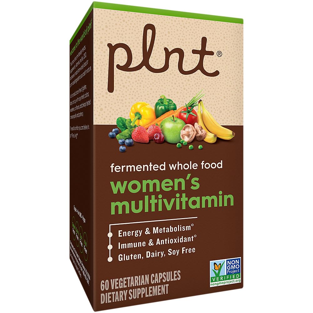 plnt Fermented Whole Food Women's Multivitamin Capsules, 60 Capsules