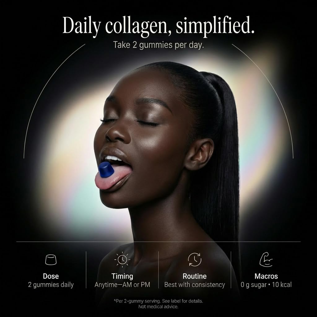 Wellneum Collagen Peptides Gummies Sugar Free 3000mg Multi-Collagen Blend for Hair, Skin & Nails Support + 2500mg Keratin + 5000mcg Biotin, Hyaluronic Acid, Vitamin C & Zinc, 60 Gummies