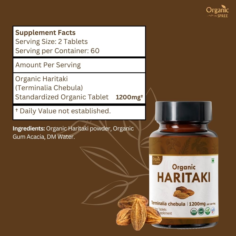 ORGANIC SPREE Haritaki & Tulsi Supplement Tablets 240
