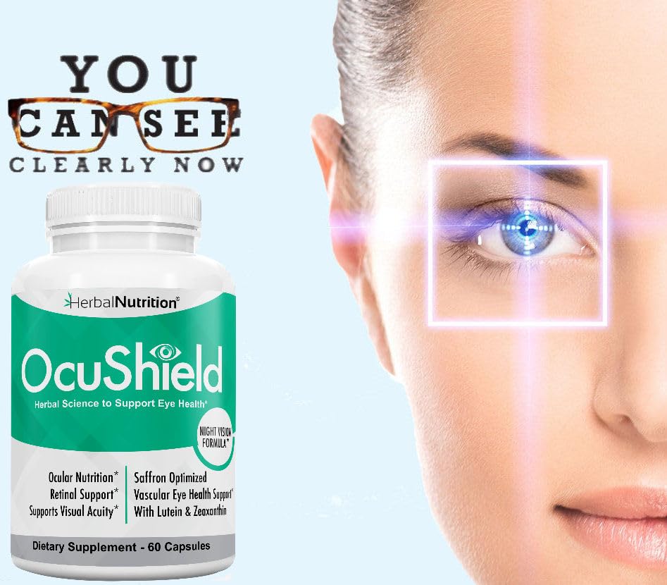 Herbal Nutrition OcuShield Eye Health Vitamin Support for Healthy Eyes, Night Vision with Saffron, Lutein & Zeaxanthin, Eye Nutrients to Protect & Stimulate Ocular Health Capsules 2