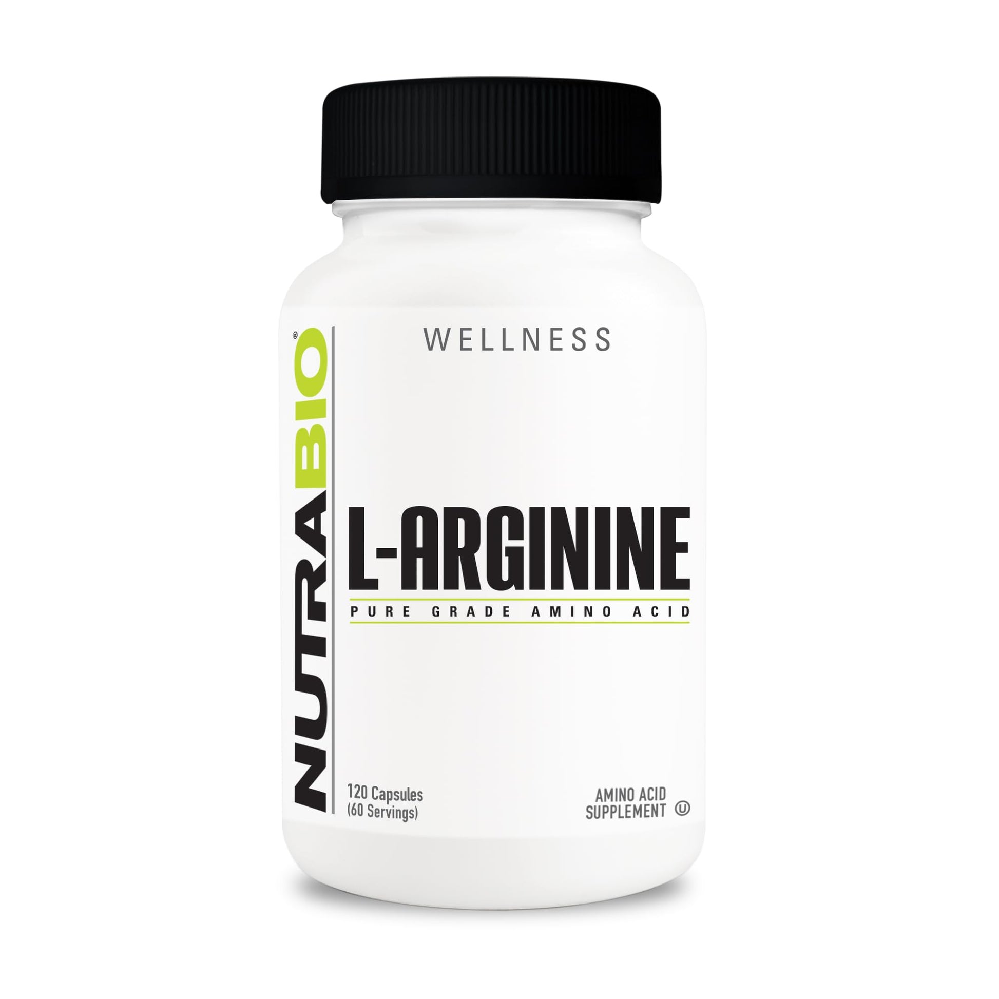 NutraBio L-Arginine Supplement Capsule 120 Capsules
