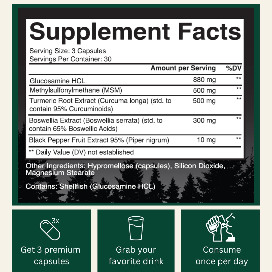 HIKER'S BLEND PREMIUM SUPPLEMENTS Advanced Joint Support Supplement Capsule 90 Count