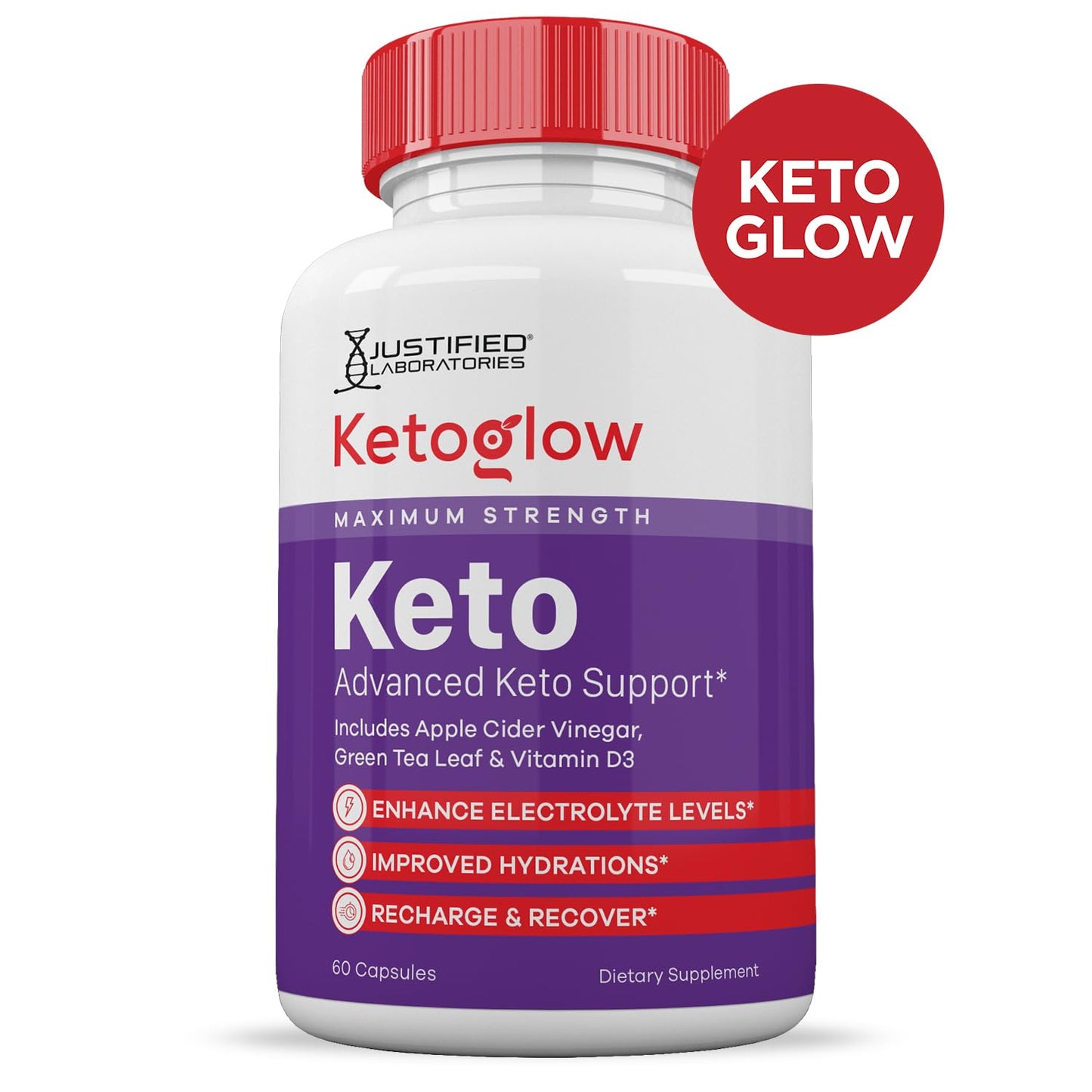 Justified Laboratories Keto Glow Keto ACV Pills 1275MG Keto Support Blend Capsules, 600 Capsules