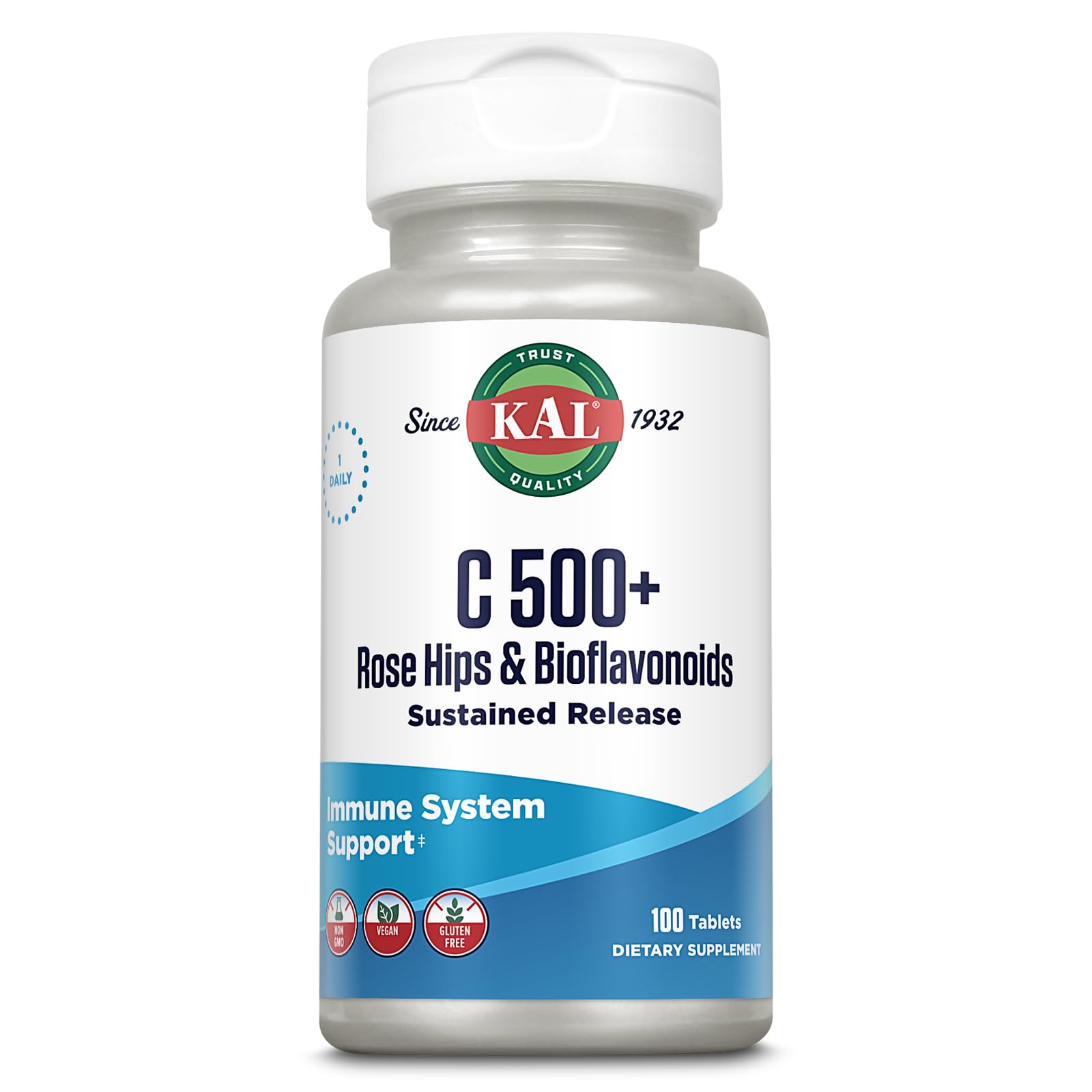 KAL C 500+ Sustained Release Tablets, 100 Count
