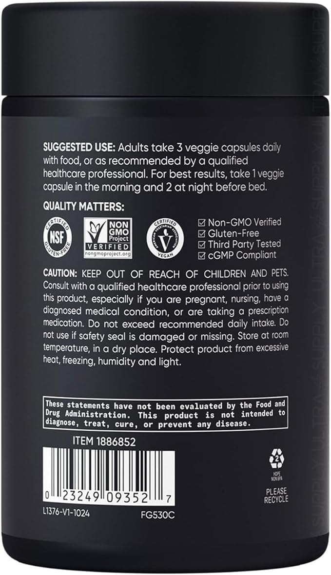 Generic Magnesium L-Threonate 2000mg Veggie Capsules, 135 Count