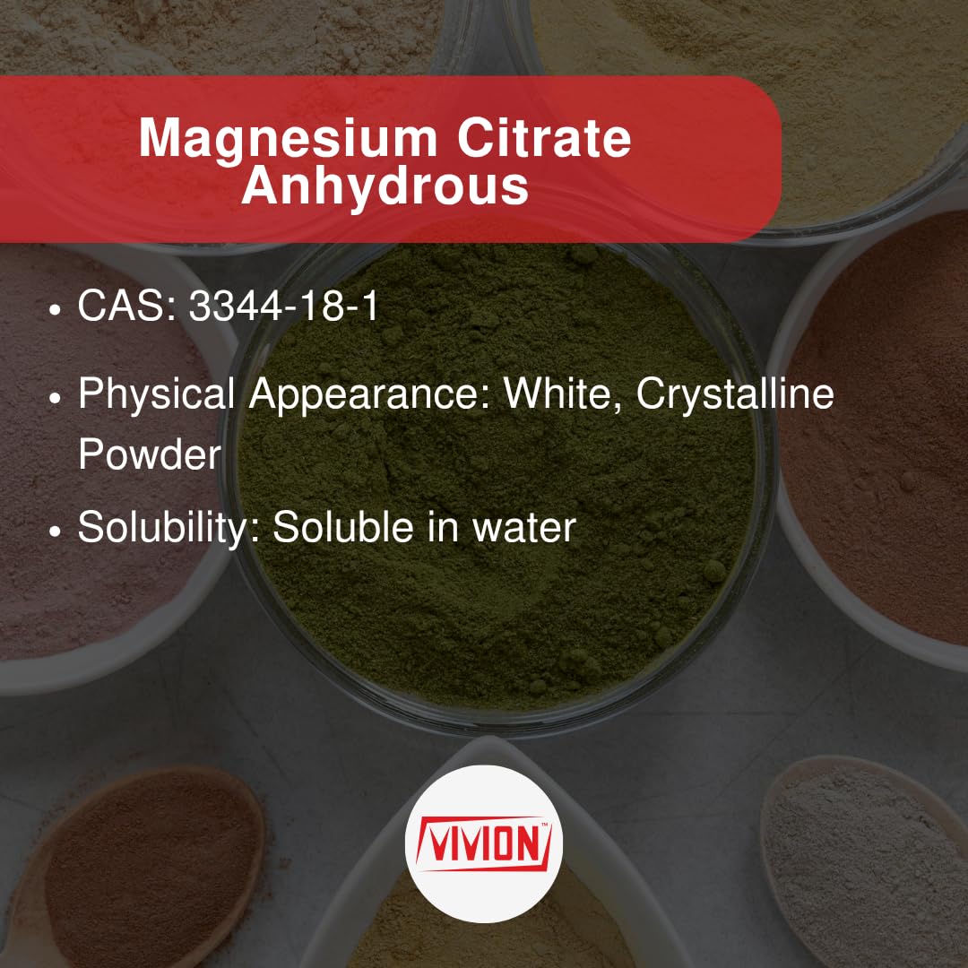 Vivion Magnesium Citrate Anhydrous Powder, 35.2 Ounces
