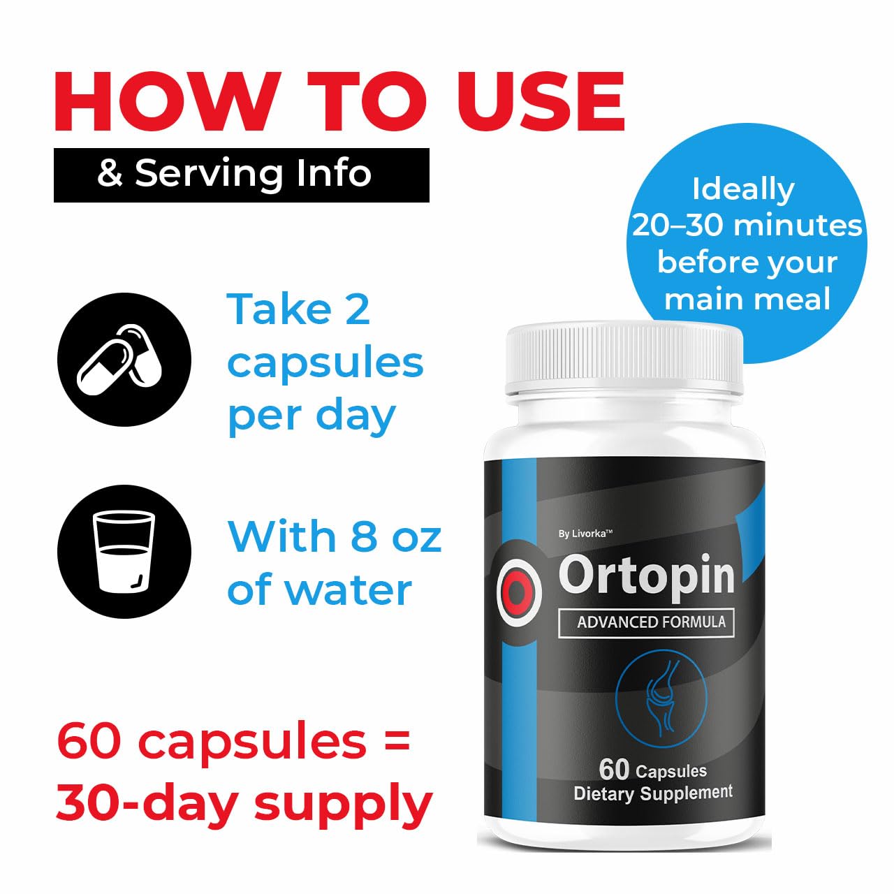 LIVORKA Ortopin Capsules 60 Count