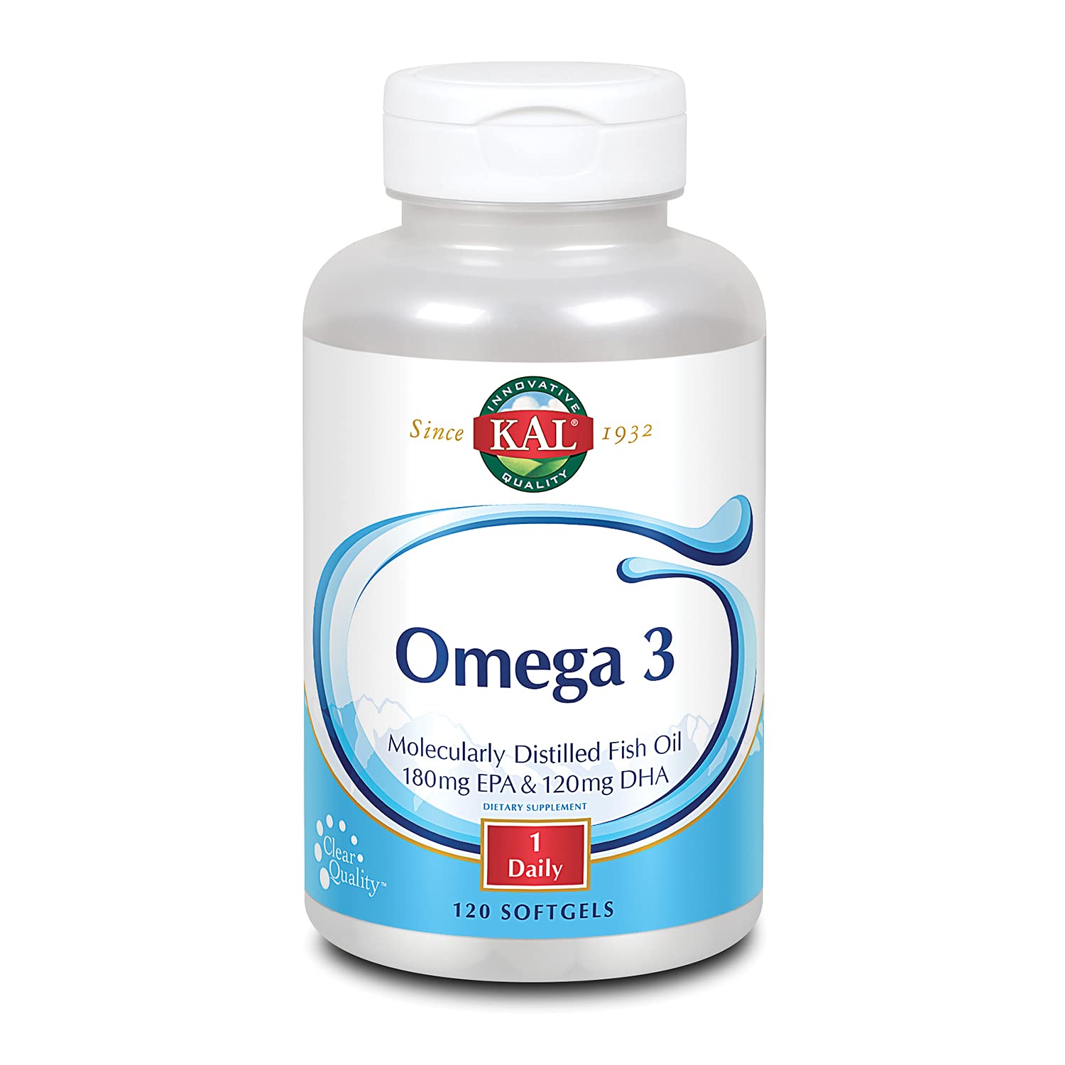 KAL 450/300 Molecularly Distilled Fish Oil Softgels 120 Count