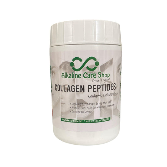 Alkaline Care Shop Hydrolyzed Collagen Peptides for Women & Men Multi-Type Unflavored Collagen Powder Protein for Hair, Bones, Skin, Nails & Joints, 10.5 oz