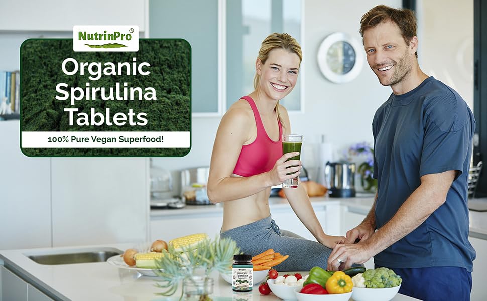 NUTRINPRO USDA Organic Spirulina Capsules, 720 Count
