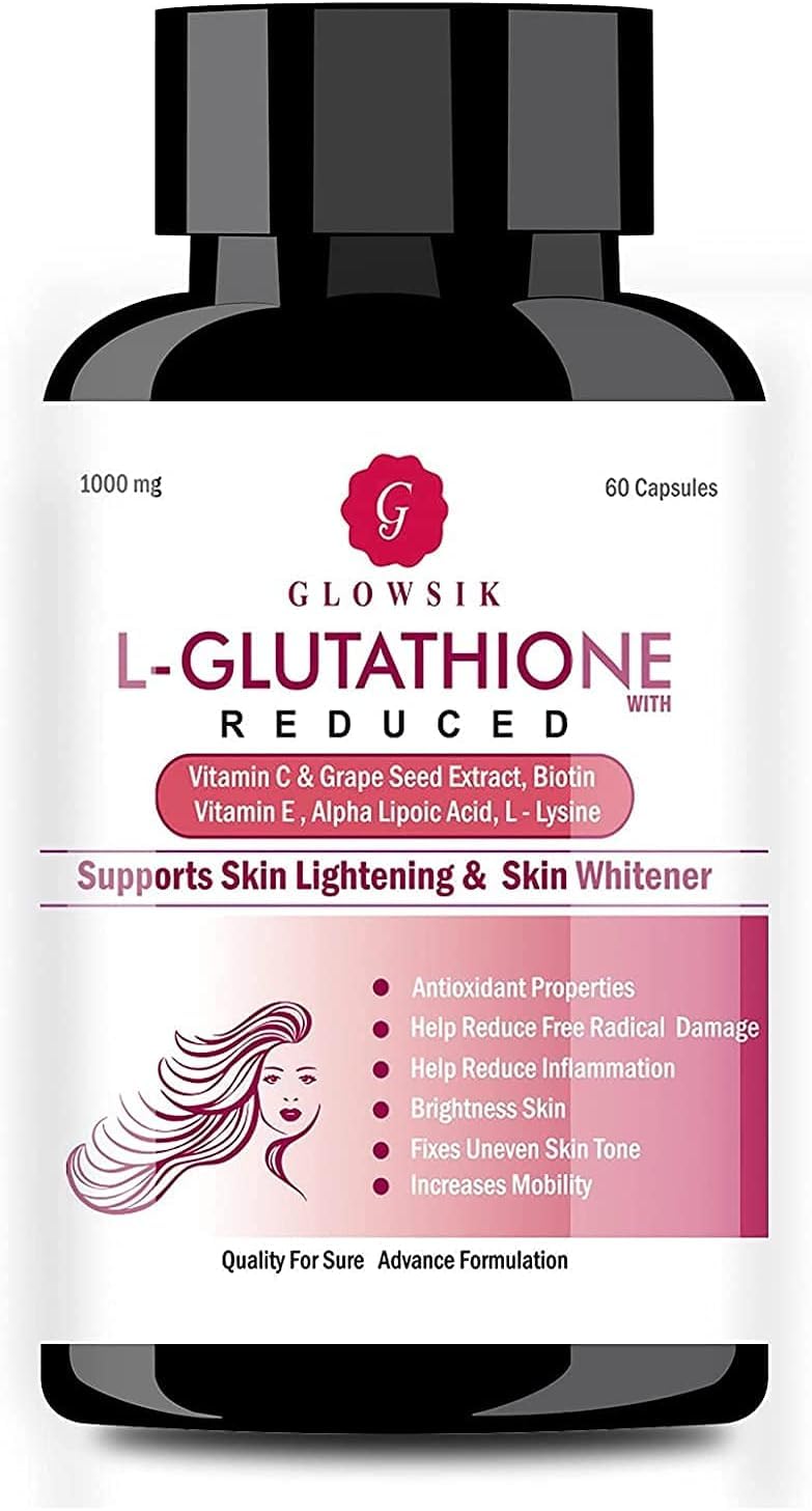Generic Organic Touch Boitec Natural & Pure L Glutathione Capsules with Alpha Lipoic Acid, Grape Seeds, Vitamin C and E, with Power of Biotin-1000mg- 60 Capsules