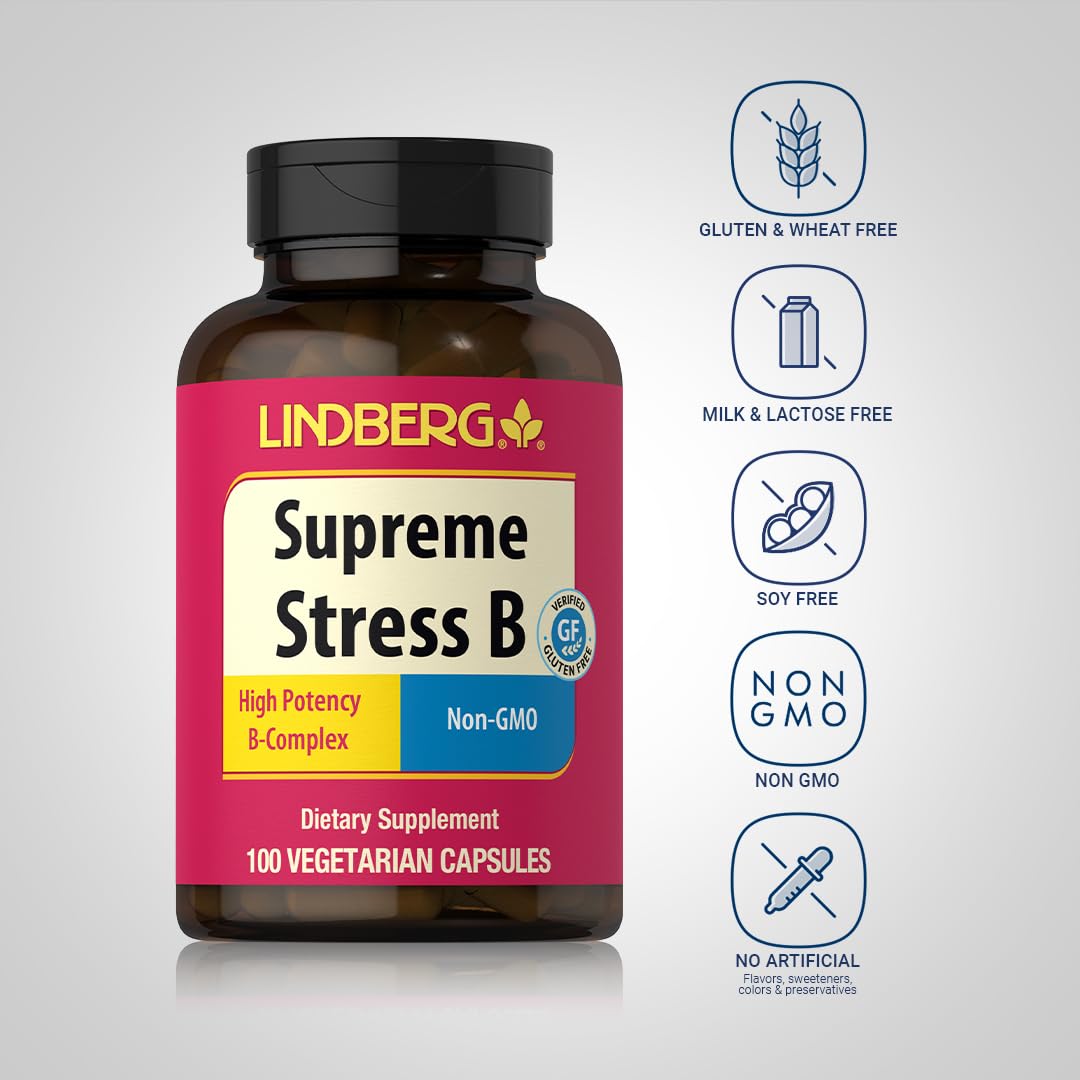 Lindberg Supreme Stress B Complex Vitamins Capsules 100