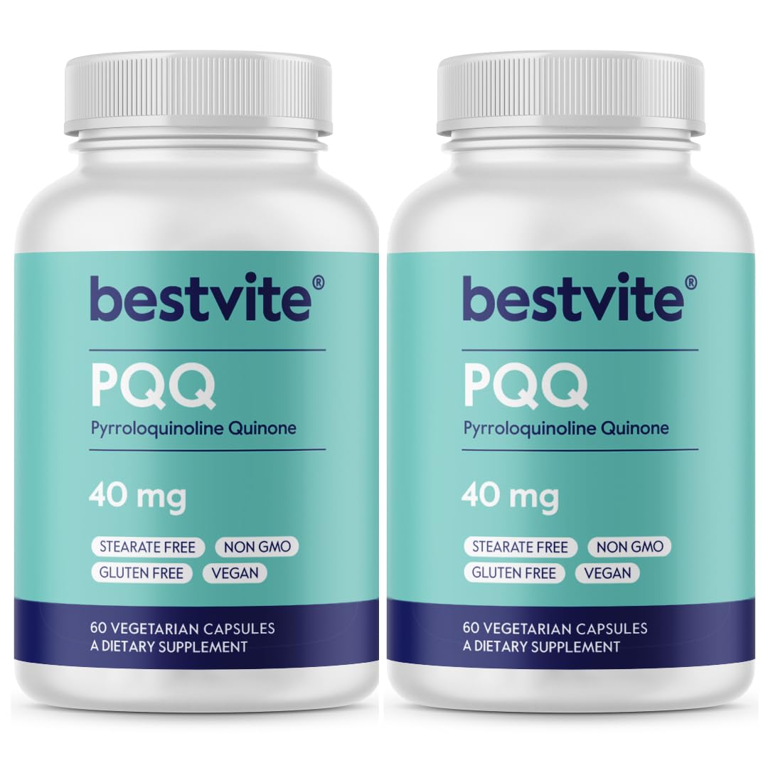 BESTVITE PQQ 40mg (Pyrroloquinoline Quinone) Capsules, 120 Count