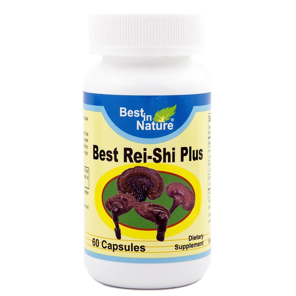 Best in Nature Rei-Shi Plus Premium Organic Rei-Shi Mushroom Extract Capsules, 1 Count