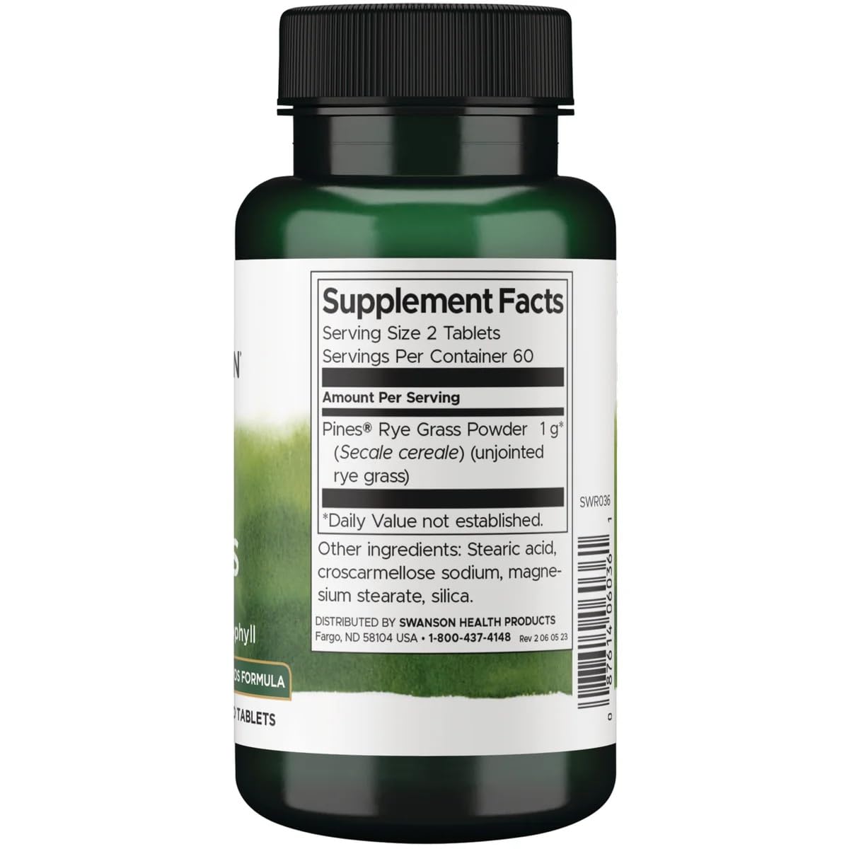 Swanson Rye Grass 500 mg Tablets, 240 Tablets