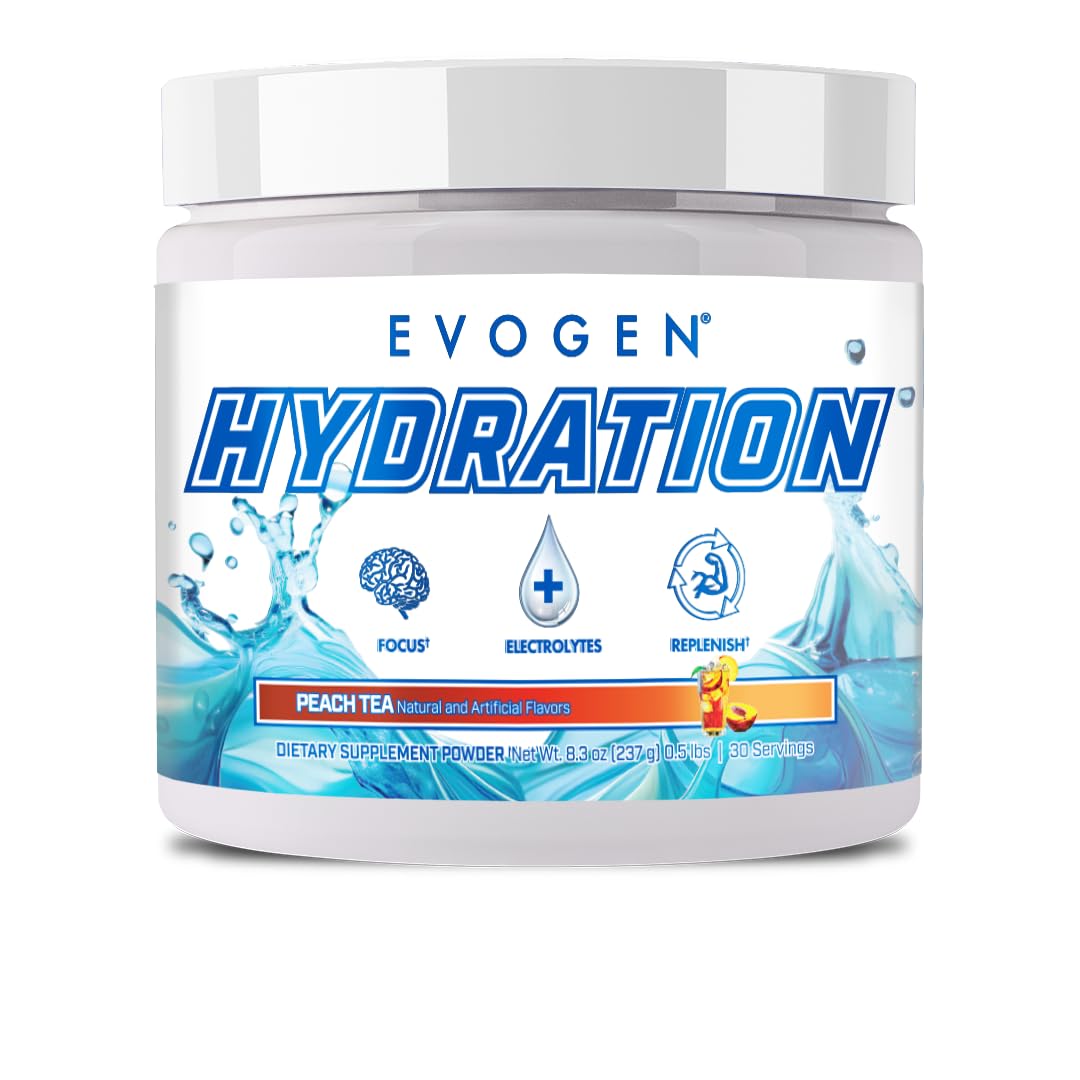 Evogen Hydration Sugar-Free Electrolytes Powder Peach Tea 8.3