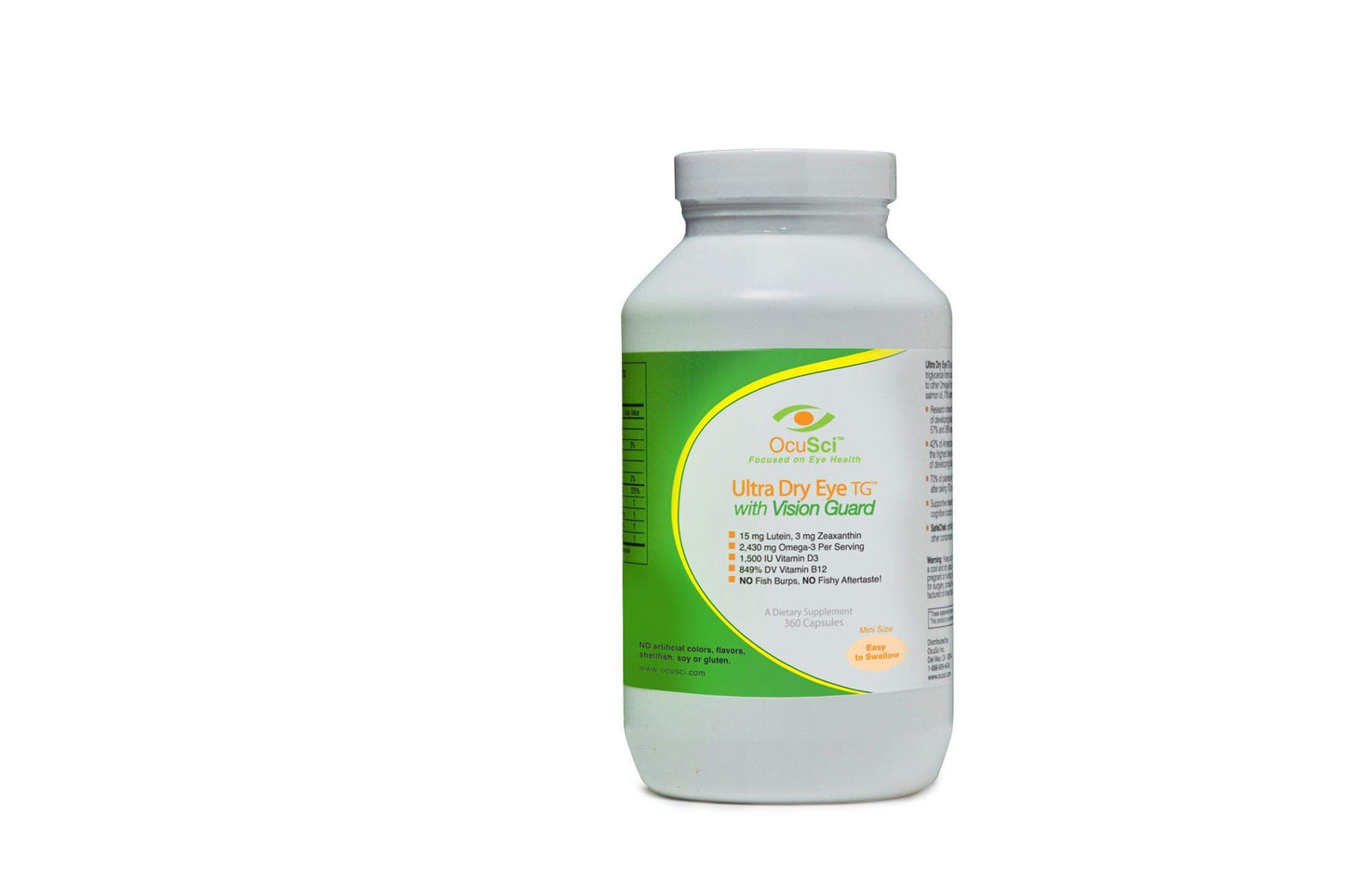 OcuSci Omega-3 Softgels 1700mg with Lutein & Zeaxanthin, 180 Count