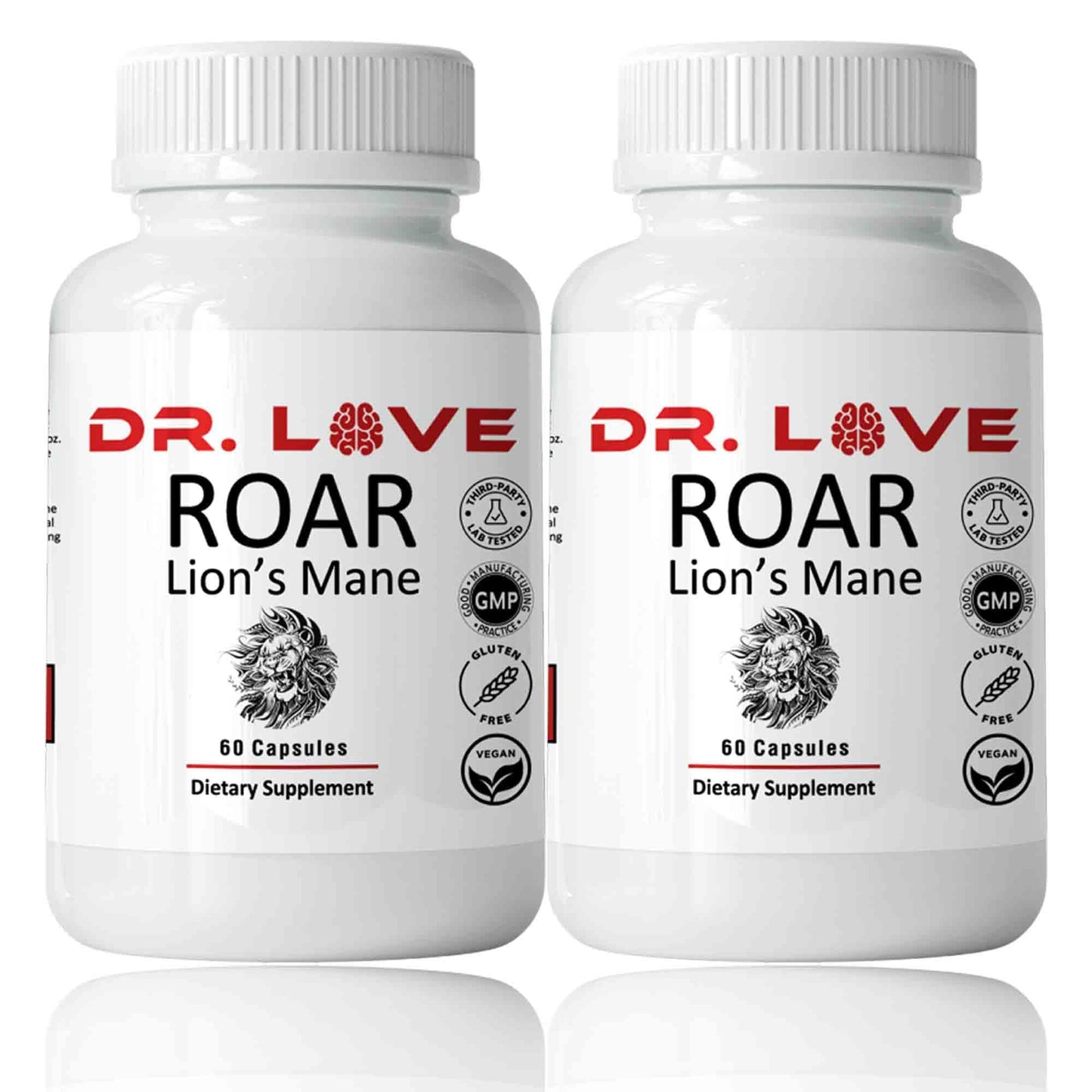 KUHTEM Dr Loves Roar Lions Mane Supplement Capsules 60 Count