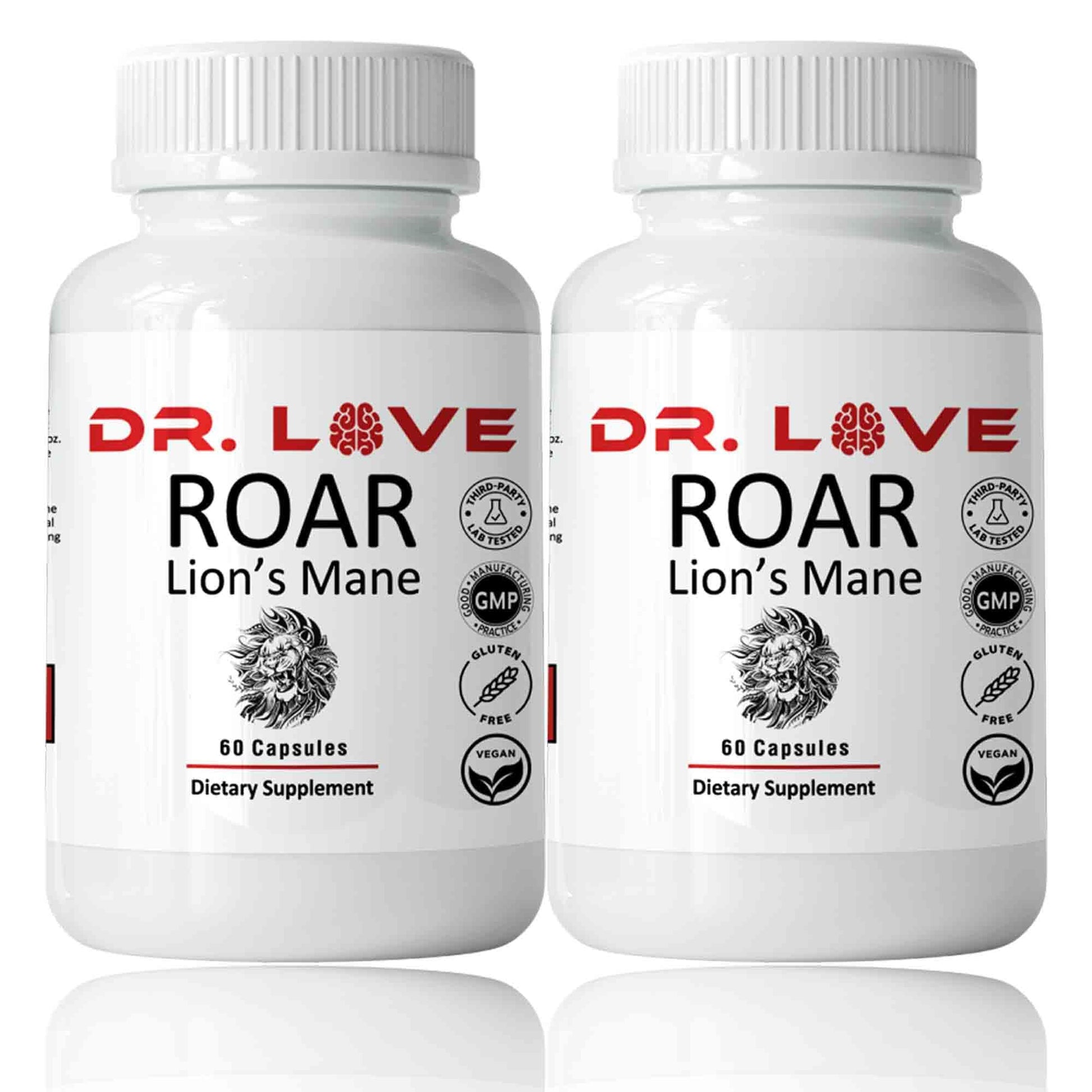 KUHTEM Dr Loves Roar Lions Mane Supplement Capsules 60 Count