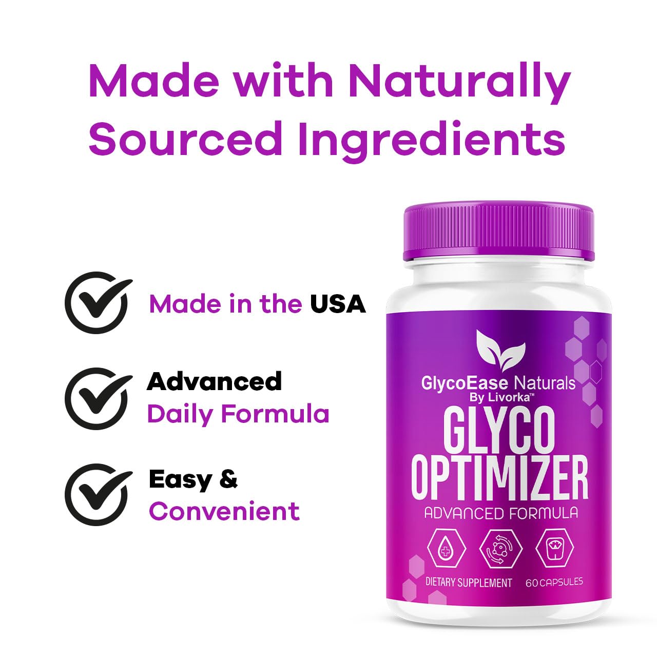 LIVORKA GlycoEase Glyco Optimizer Capsules, 30 Count