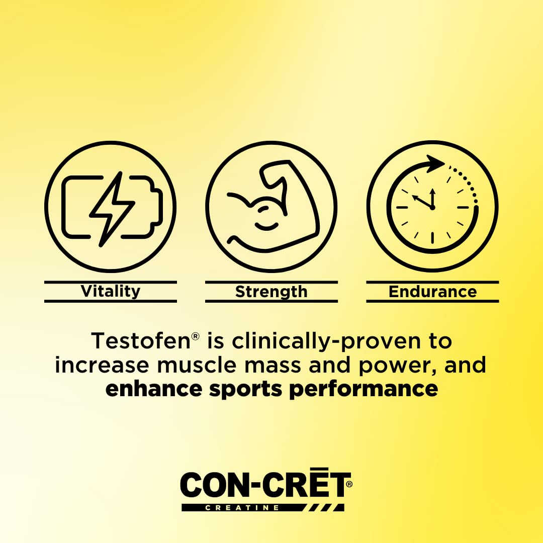 CON-CRET + Test Creatine HCl Capsules with Fenugreek Extract, 60 Capsules