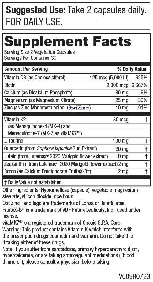 Purity Products Advanced Vitamin D Women's Formula Fortified with Lutein and Biotin for Healthy Skin and Hair, 60 Capsules