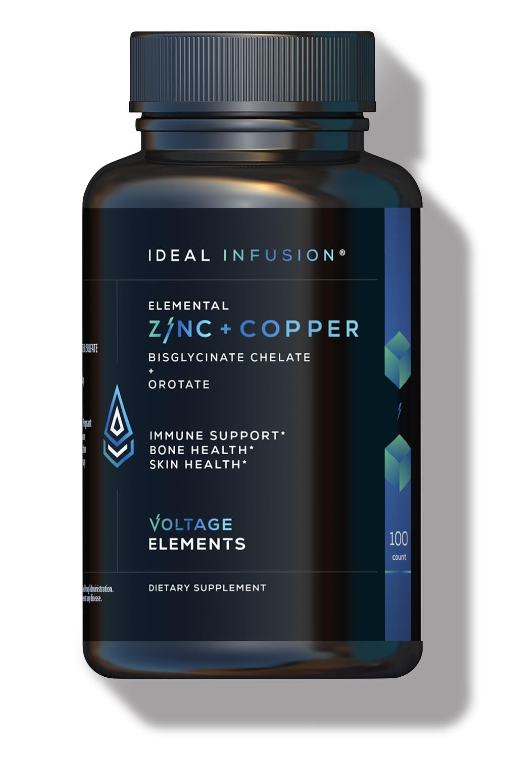 Ideal Infusion Zinc Bisglycinate Chelate & Zinc Orotate 245mg Capsule 100 Count