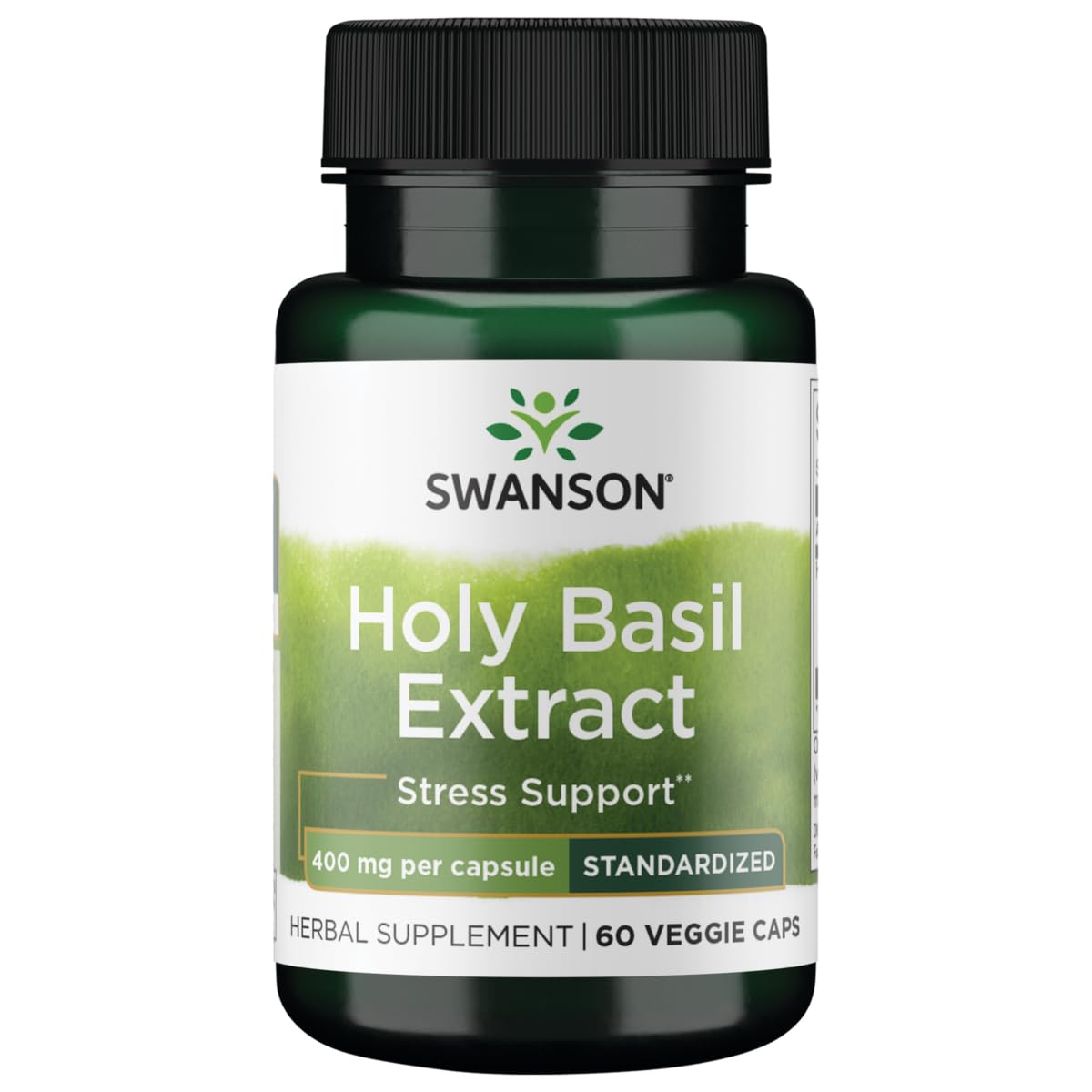 Swanson Holy Basil (Tulsi) Extract 400 mg Capsules, 60 Capsules