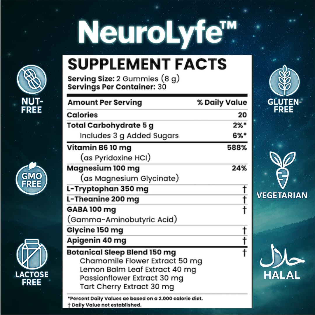 Neurolyfe Sleep Gummies 60 Count