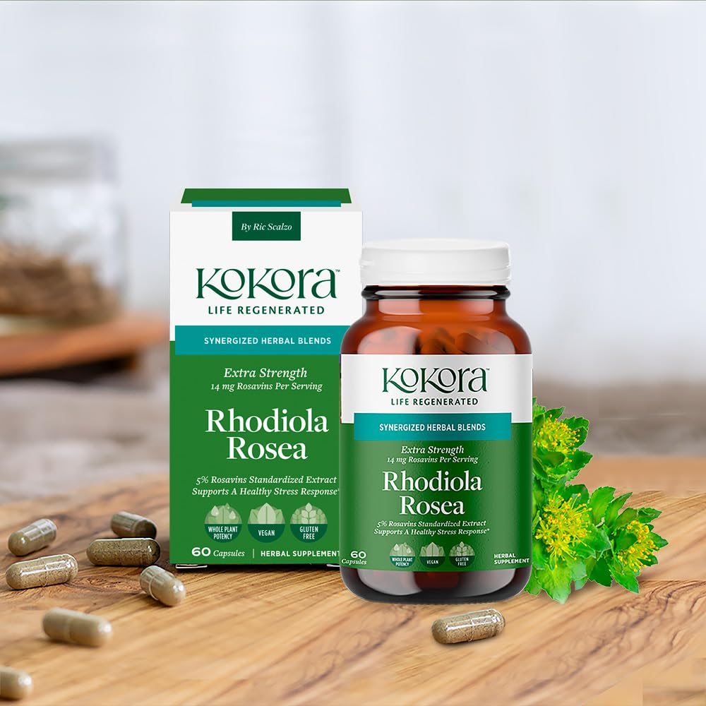 kokora Rhodiola Rosea Extra Strength Capsules 60 Count