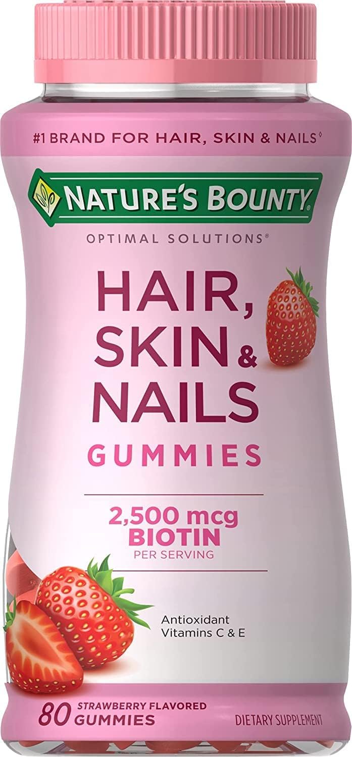 Nature's Bounty Optimal Solutions Hair, Skin & Nails with Biotin Gummies 400 Count