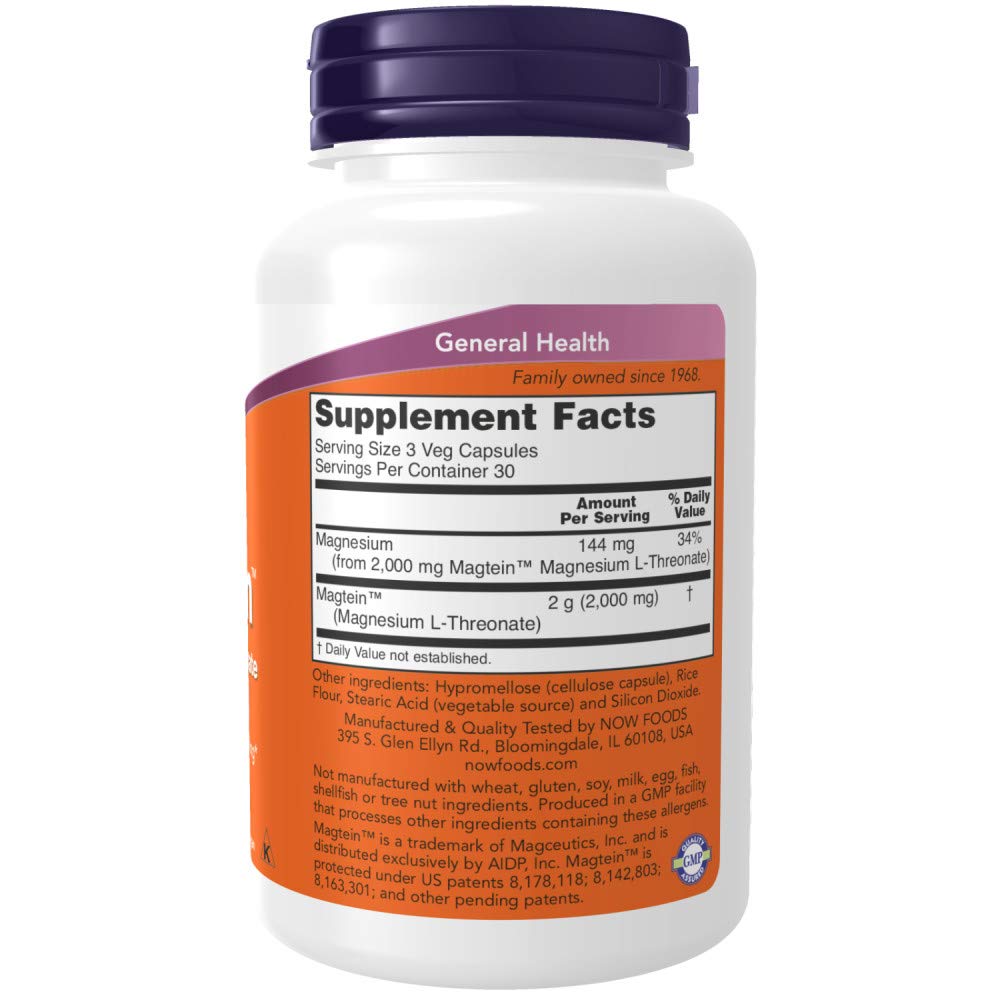 NOW Foods Magtein 180 Capsules