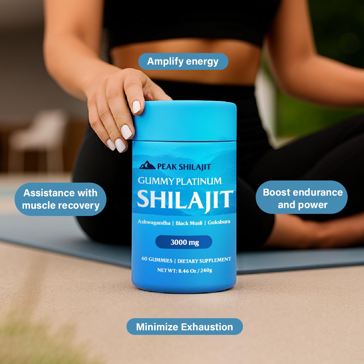 PEAKSHILAJIT Platinum Daily Wellness Support Gummy 60 Gummies