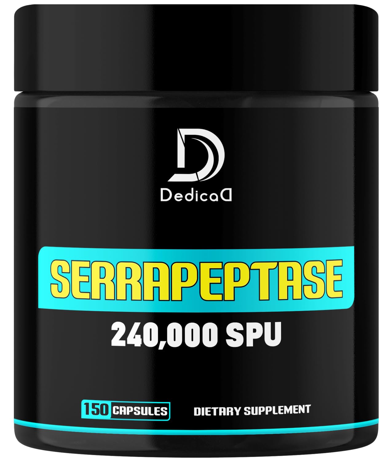 DEDICAD Serrapeptase Supplement 240,000 SPU 150 Capsules