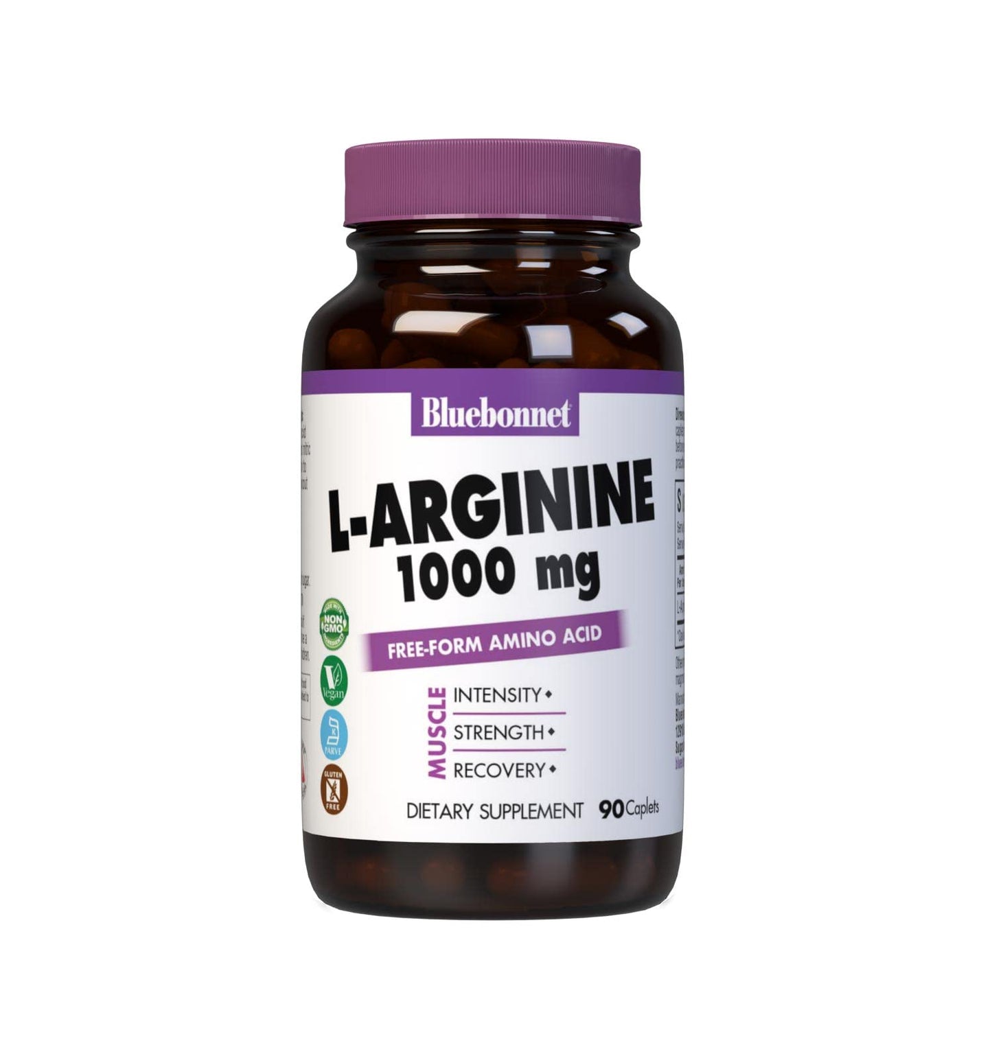 BlueBonnet L-Arginine 1000 mg Caplets, 90 Count