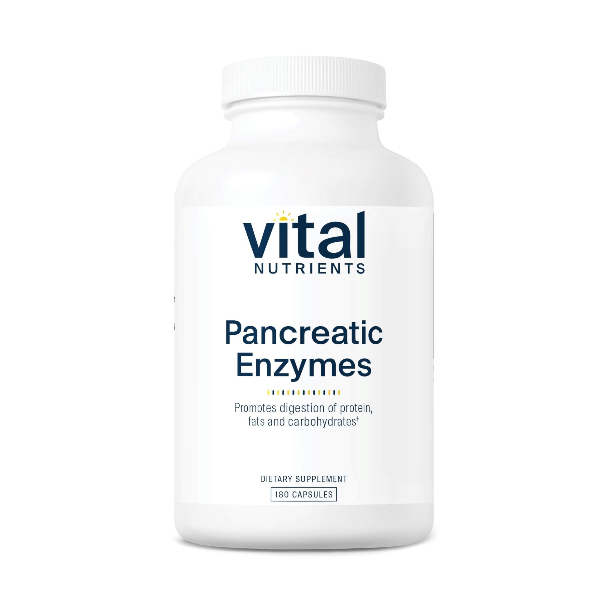 Vital Nutrients Pancreatic Enzymes 1000mg Pancreatin Digestion Supplement with Protease, Amylase & Lipase, 180 Capsules