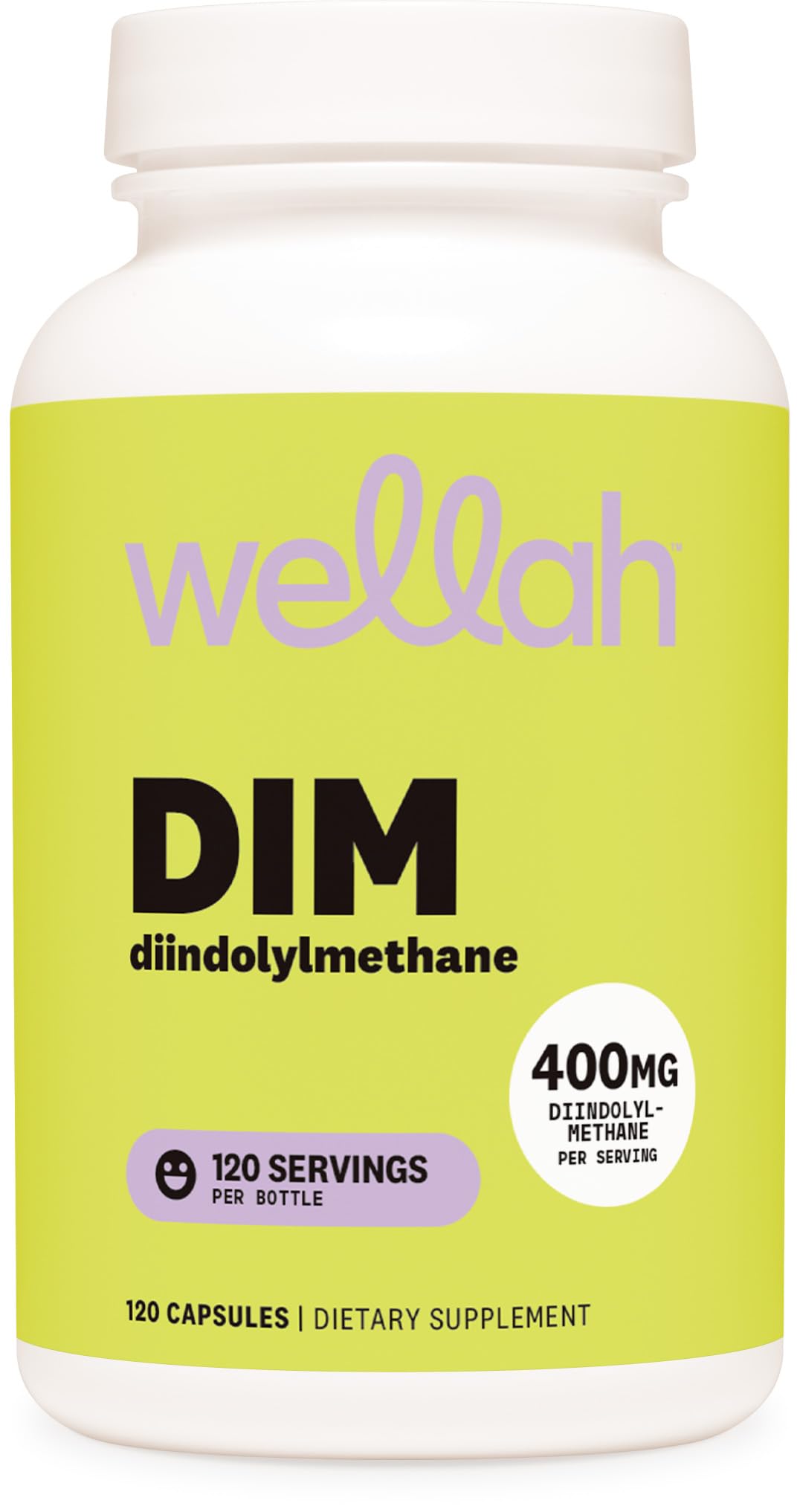 Wellah DIM Supplement (400mg) Capsules, 120 Count