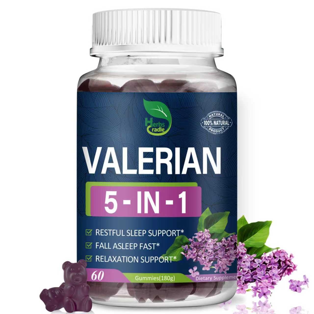 Herbscradle Valerian Root Gummies 60 Count
