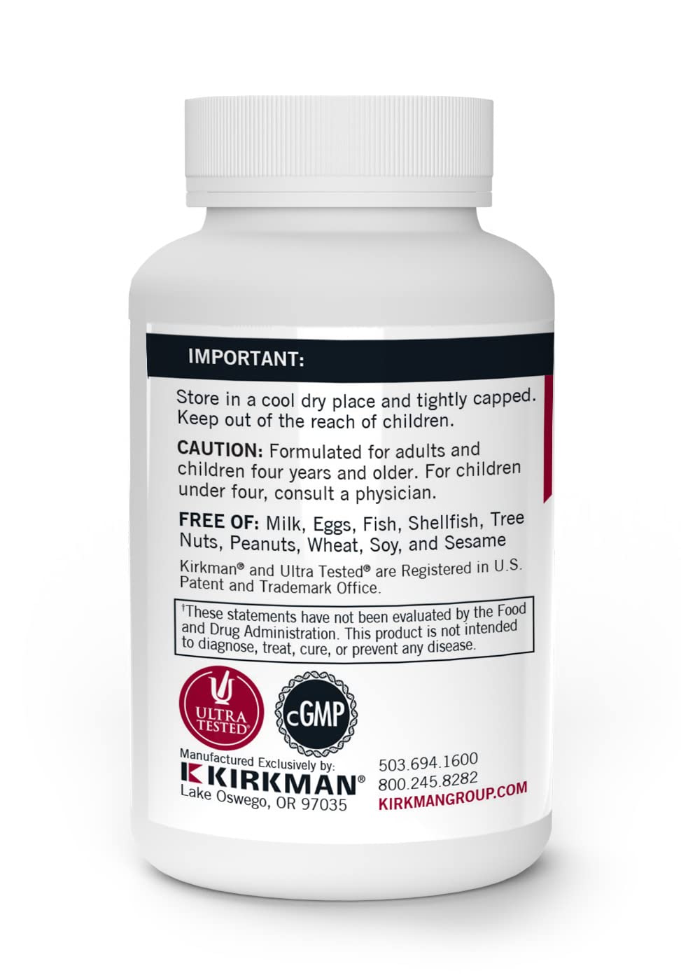 Kirkman Alpha Lipoic Acid 25 mg Capsules, 90 ct