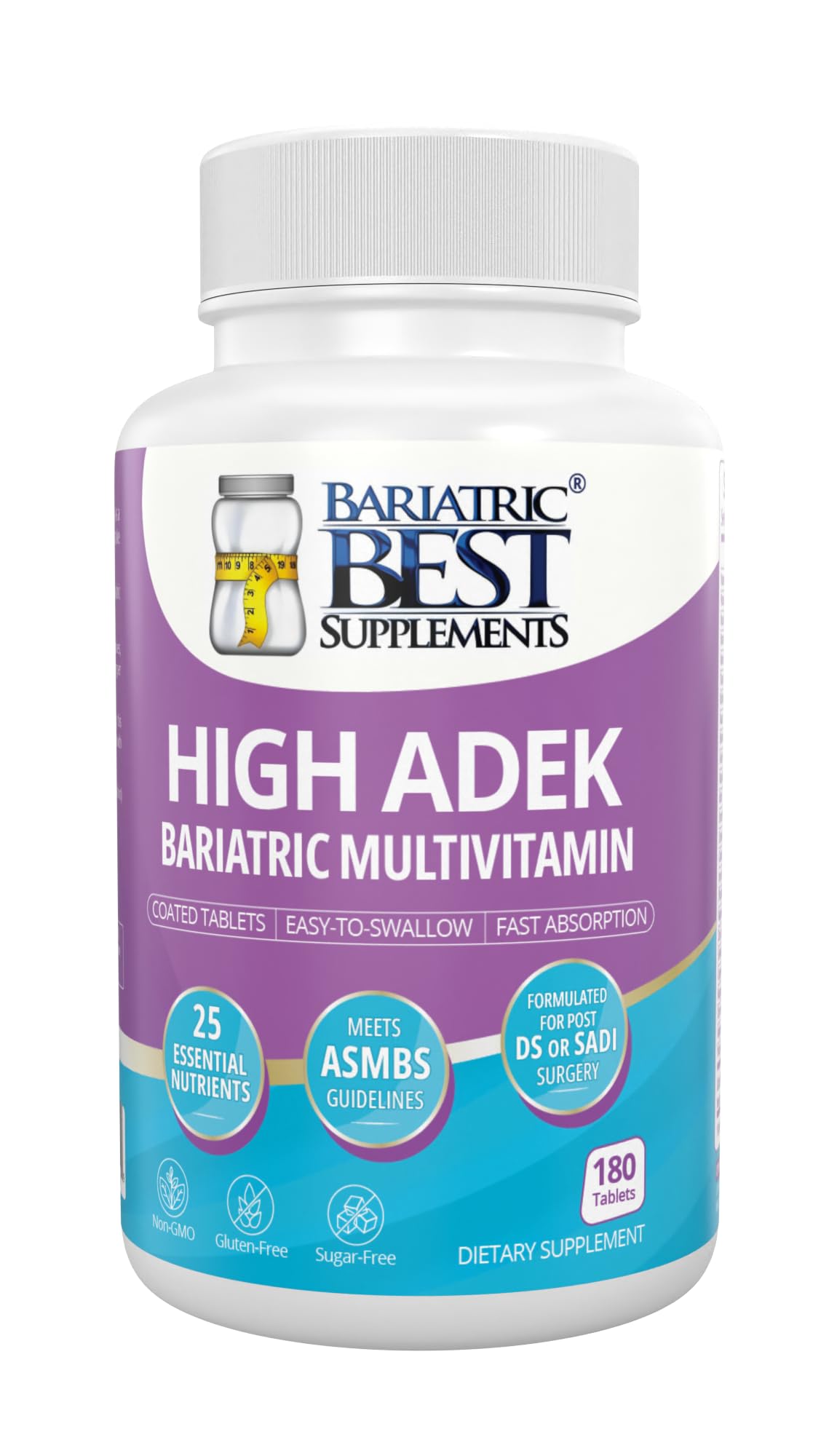 Bariatric Best Supplements High ADEK Bariatric Multivitamin 180 Tablets