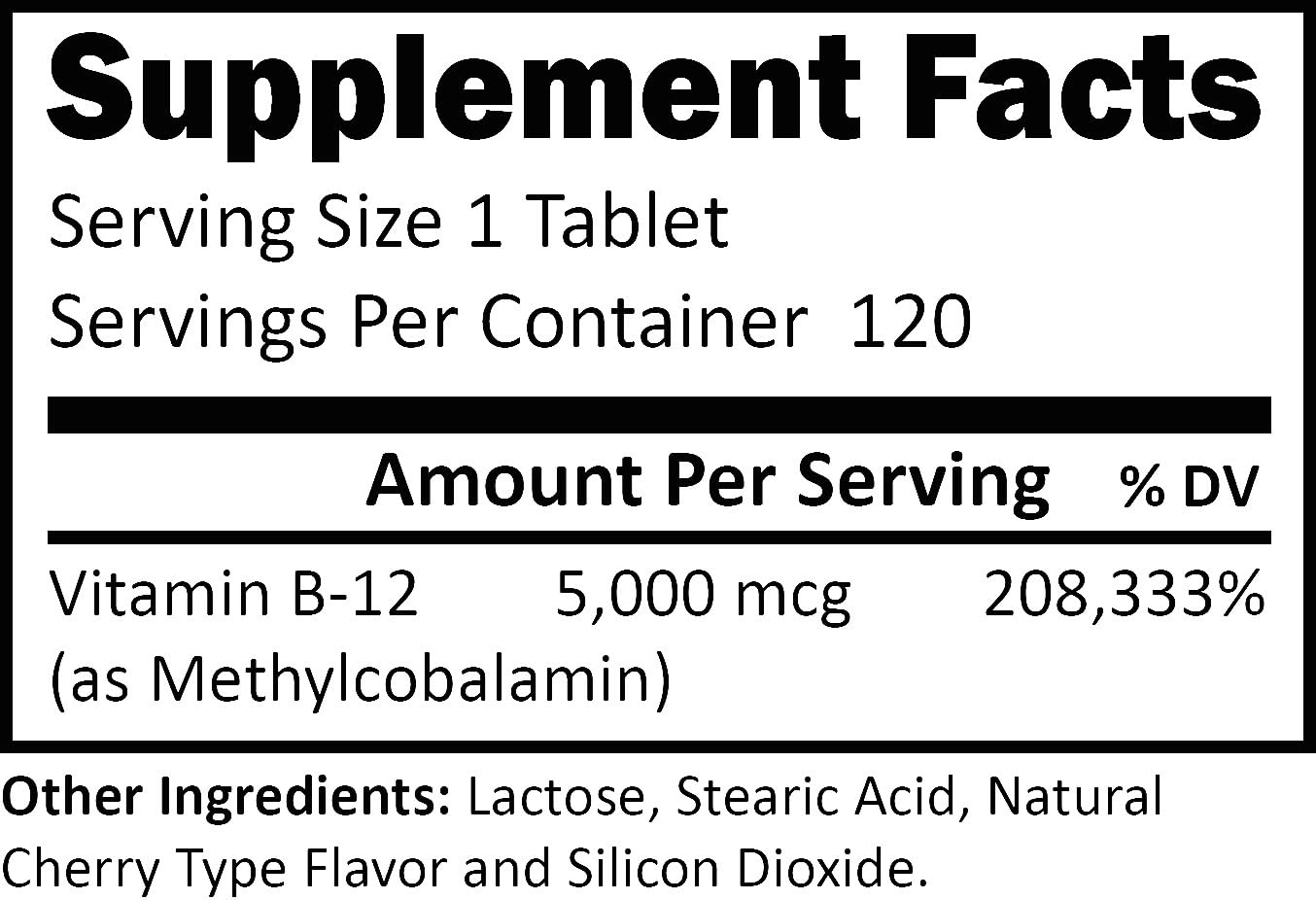R-Garden Vitamin B-12 5,000 mcg Tablet, 120 Tablets