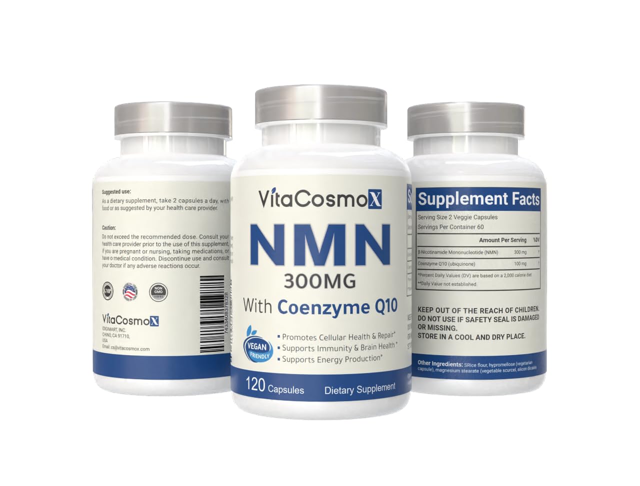 VitaCosmoX Nicotinamide with CoQ10 Coenzyme Q10 Capsule 1 Count