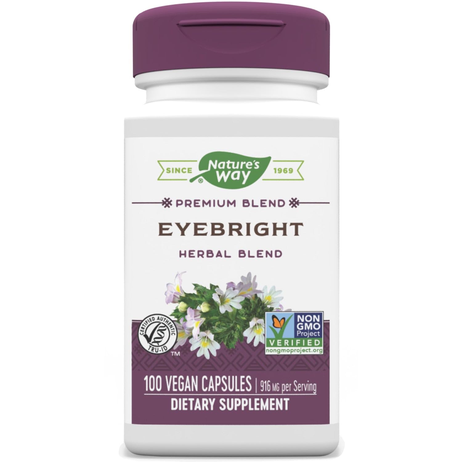 Nature's Way Eyebright Supportive Blend 458 mg Capsule, 100 Capsules