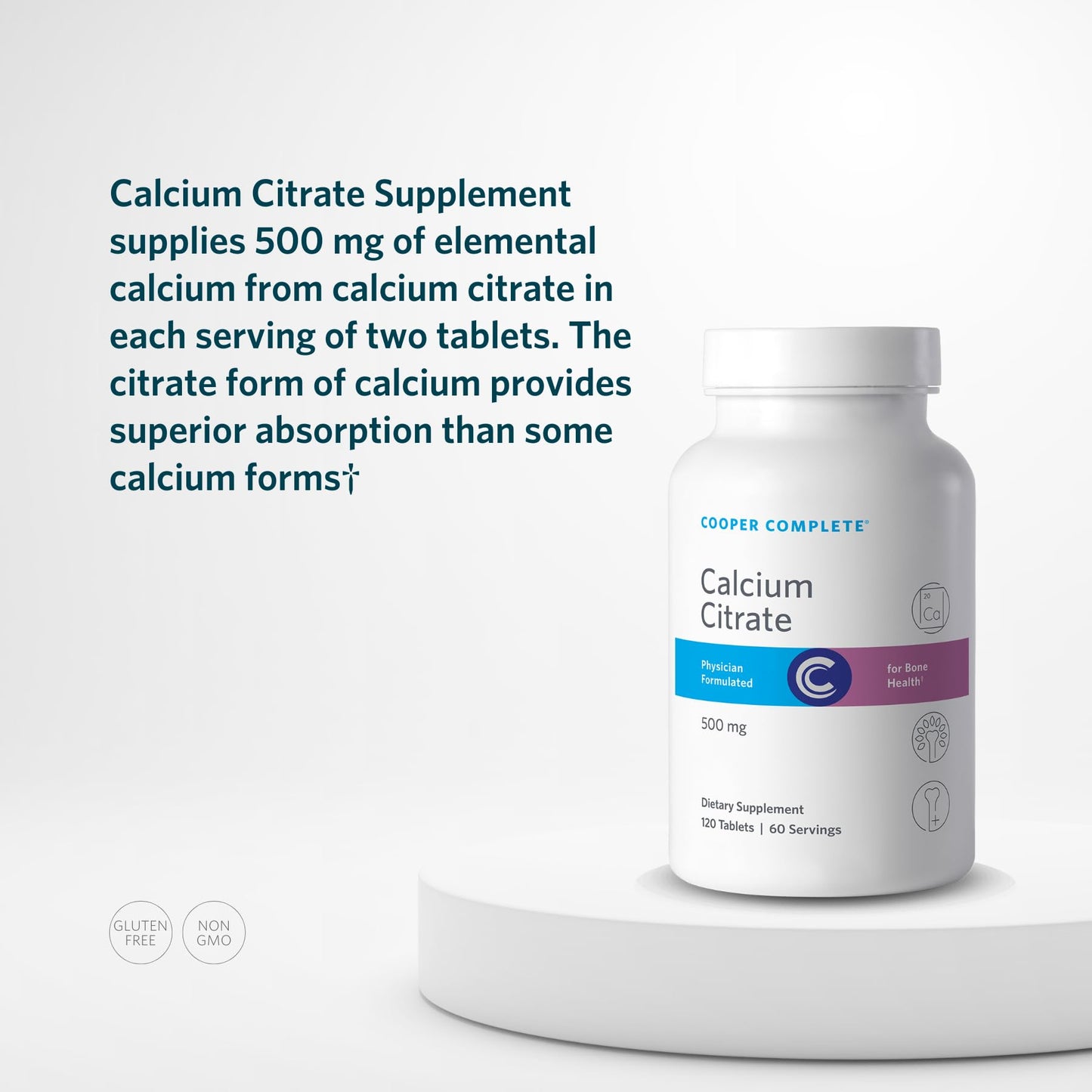 Cooper Complete Calcium Citrate 500 mg Tablets 120 Count